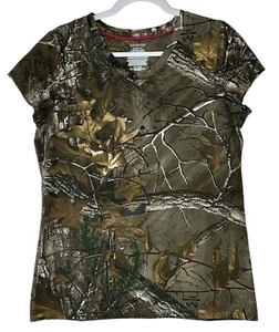 RealTree TShirt  Women Large Short Sleeve Camping Outdoor Camouflage Cabincore - Picture 1 of 3