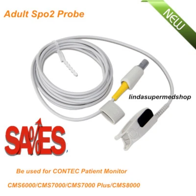 CONTEC Adult SpO2 Probe For Patient Monitor CMS6000/CMS7000/CMS7000 Plus/CMS8000 - Image 1 of 4
