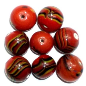 225+ ausgefallene runde Perlen rot 8-12 mm - Bild 1 von 8