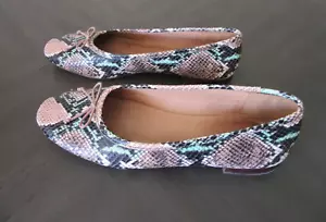 MADEWELL Multicolor Snake Pattern Size 8 1/2 Slip On Ballet Flats - Picture 1 of 7