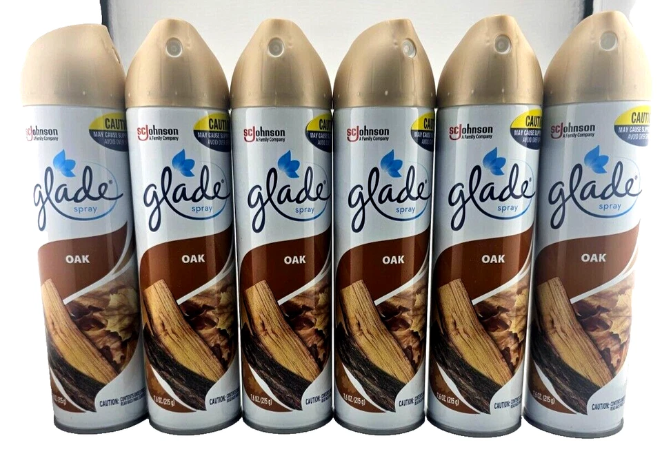 Glade Spray Oak Scent Air Freshener 7.6 oz (215g) Each (Pack of 6) Woods