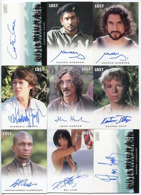 Juego completo de tarjetas autógrafas Lost Relics 2011 de (9) Cuse Lindelof Foto 1 de 2
