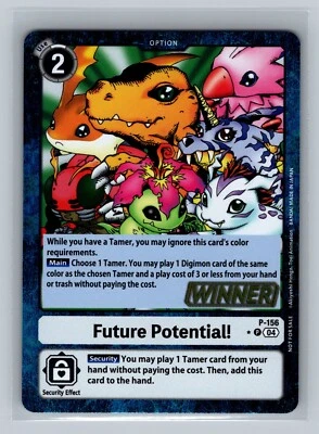 Future Potential WINNER P-156 Digimon TCG PROMO FOIL Trading Card Game CCG 2024 - Image 1 of 2