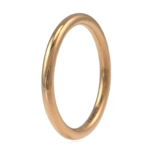 3mm 18ct Red Rose Gold Plated Sterling Silver Halo Ring Round Shaped Band - Picture 1 of 1