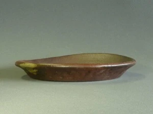 Japanische Bonsai Topf Tokoname REIHO φ10" (25,5cm) Nanban glasiert flach rund G240 - Bild 1 von 4
