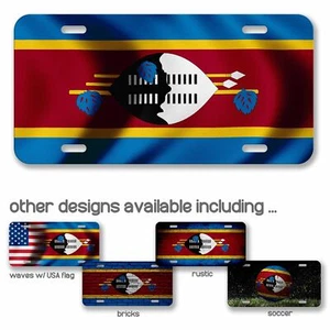 Placa de licencia de aluminio de alta calidad - bandera de Suazilandia (Swazi) - muchas opciones - Imagen 1 de 10