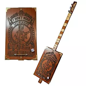 Muddy Waters 3tpv.Ls Cigar Box Guitar MATTEACCI'S Hecho en Italia - Imagen 1 de 3