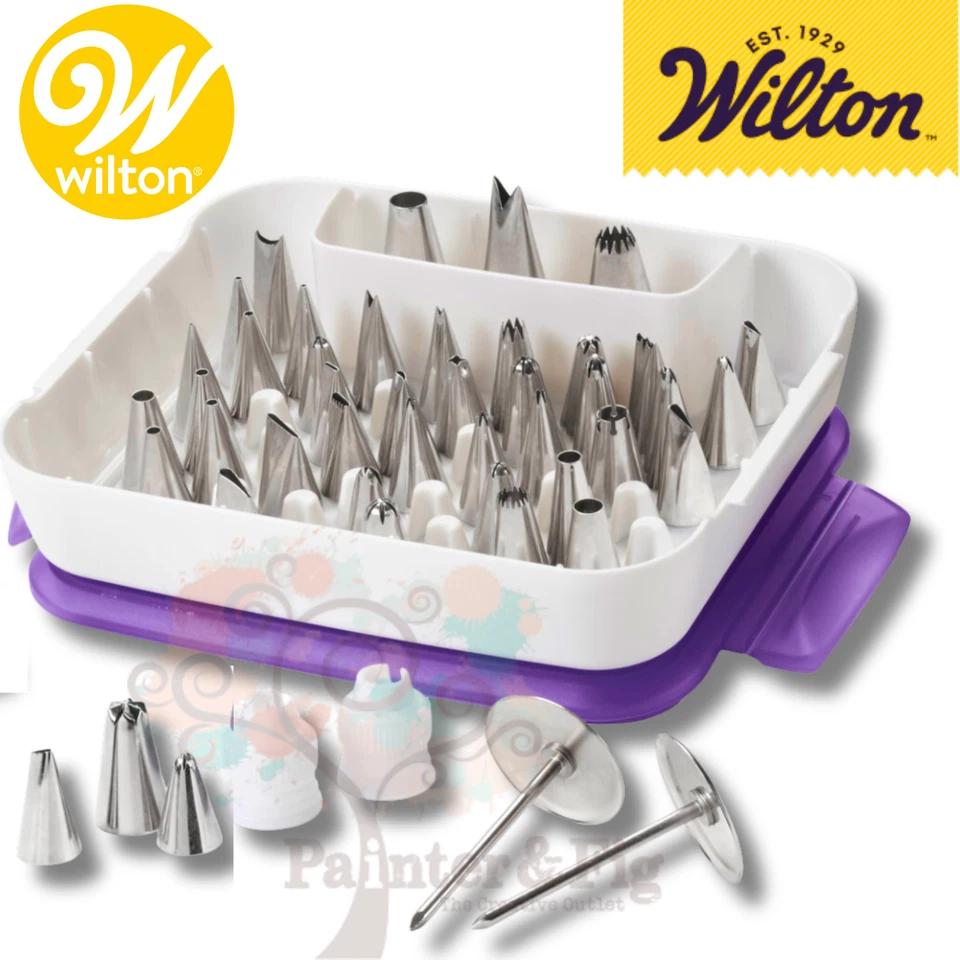 Wilton Master Tip Set 55 Icing Tips Decorating Piping Nozzles Cake Cupcake Tools - Image 1 of 4