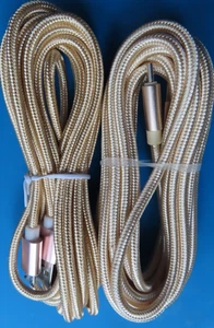 10 Fuß USB-C Schnell Ladekabel 2er Pack - Geflochten - 2 blonde Farbe - Kaufen Sie 1 erhalten Sie 1 - Bild 1 von 1