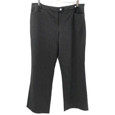 Calvin Klein Size US 14 Short Gray Relaxed Bootcut Work Trouser Dress Pants - Image 1 of 4