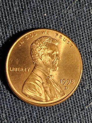 1998 D Penny Errors Struck Off Center, (MS) - Image 1 of 2