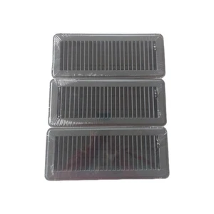 Paquete de tres cubiertas de ventilación de piso grises de metal de 12 pulgadas X 3,75 pulgadas - Imagen 1 de 3