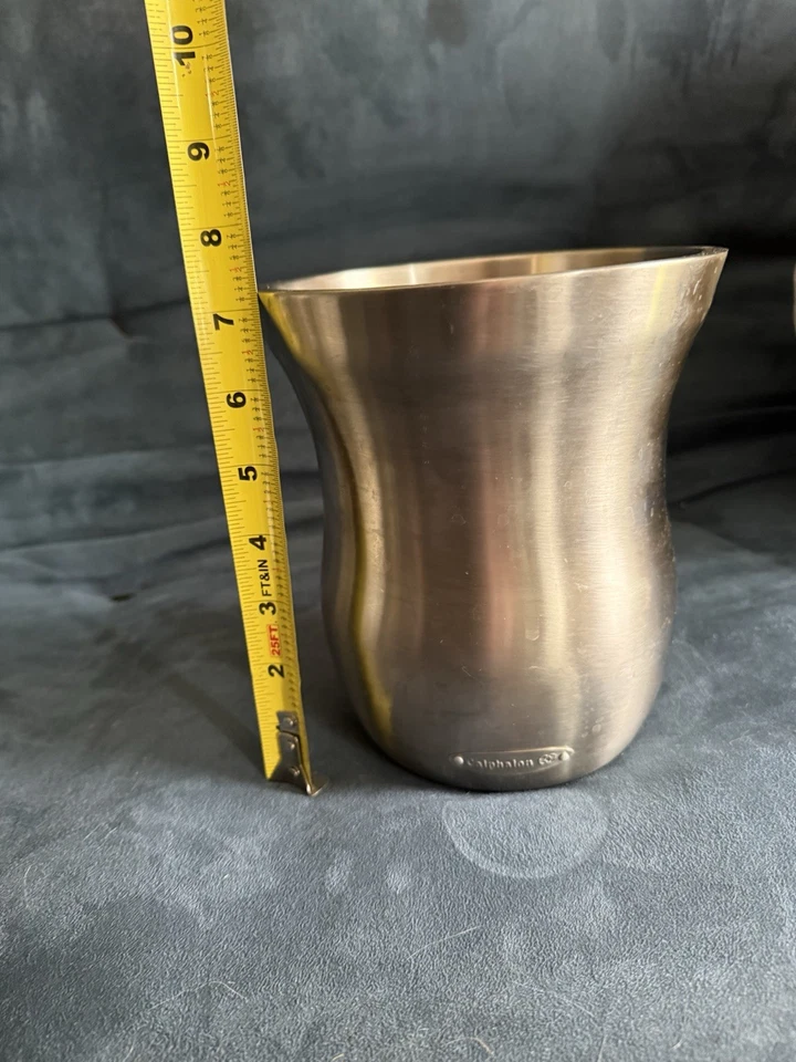 Cubo de hielo de acero inoxidable Calphalon de 7 1/2" de alto 6 1/2" de ancho sin tapa sin pinzas Foto 1 de 4