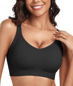 Womens Seamless Push Up Bras No Underwire Full Coverage Comfortable Bra V Nec... - Picture 1 of 7