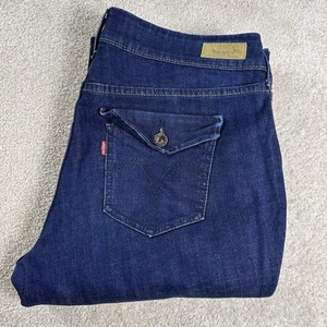 Levi's 542 Flare Jeans Women's 16 M *36x29* Dark Blue Denim Boho Hippie - Picture 1 of 12