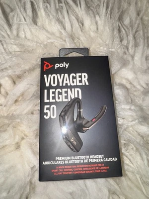 New Sealed Original Poly Voyager Legend 50 Premium Bluetooth Headset Black - Image 1 of 4