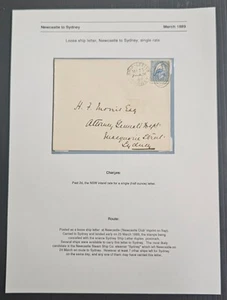 1889 New South Wales Australia Cover ties 2d stamp cd Ship Letter-Sydney - Picture 1 of 3