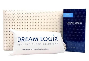 DreamLogix Natural Talalay Latex Pillow Medium Soft, Standard 24'' x 16'' - Picture 1 of 3