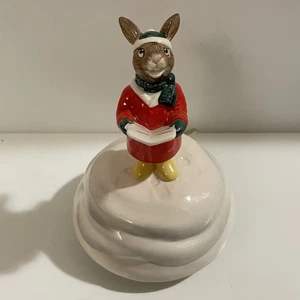 Royal Doulton CAROL SINGER Bunnykins Spieluhr DB53 Vintage 1986 FUNKTIONIERT - Bild 1 von 11