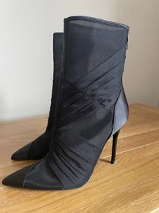 ZARA women’sheeled Mesh Ankle Boots Size 4 , New With Labels/ Original Bag - Picture 1 of 10