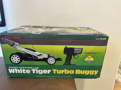 Vintage Radio Shack White Tiger Turbo Buddy RC  W/controller and Box Untested - Image 1 of 4