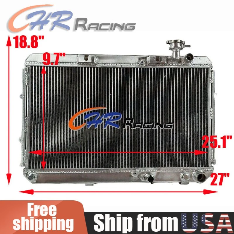 Radiador de aluminio compatible con Honda Civic CRX HF SI DX; 1500 S; Wagovan 1,5 L 1984-1987 Foto 1 de 4