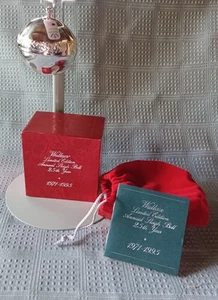 Wallace Silversmith Annual Sleigh Bell 25th Year 1971 - 1995 Silverplate 2 5/8"W - Picture 1 of 10