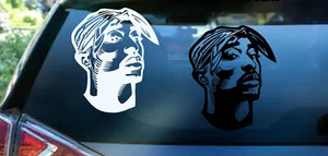 Tupac Gesicht Silhouette - Aufkleber Sticker Auto, Fenster, Wand oder Laptop #57 - Bild 1 von 1