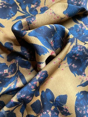 Pure Gambiered Silk 100% Silk textured Fabric Natural Dyed 26mm medium Weight - Image 1 of 4