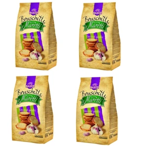 4x BRUSCHETTE MARETTI GARLIC - 4x70G - ITALIAN SNACK - ROASTED BAKED BREAD OIL - Picture 1 of 1