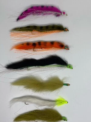 FASTMAIL 3x 2/3" Weighed Snake flies, Chain Bead Barred Mini Snakes Trout fly, Trout Lure