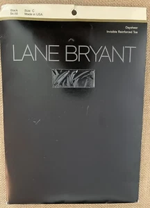 NEW! LANE BRYANT Pantyhose Sheer Black Invisible Reinforced Toe Panty SIZE C NWT - Picture 1 of 3