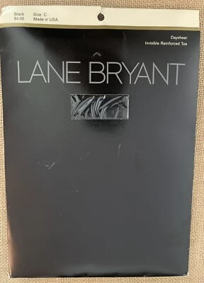¡NUEVO! Pantimedias LANE BRYANT NEGRAS TRANSPARENTES INVISIBLES REFORZADAS PUNTERA PANTY TALLA C NUEVAS CON ETIQUETAS Foto 1 de 3