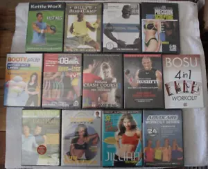NEW 13 workout DVD lot 08 min buns & legs Billy Blanks Tae Bo KettleWorx Booty - Imagen 1 de 8