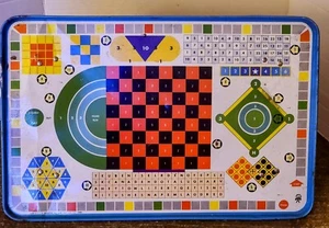 Vintage Metal Lap Tray Game Pressman Toy Co. No Pieces Checkers Baseball - Picture 1 of 21