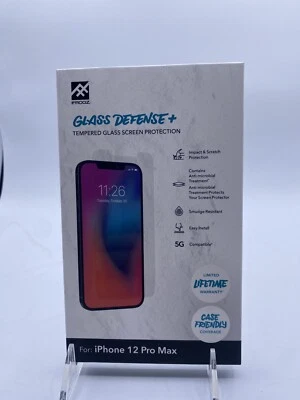 iForgz Glass Defense + Series Screen Protector for iPhone 12 Pro Max - Clear - Image 1 of 3
