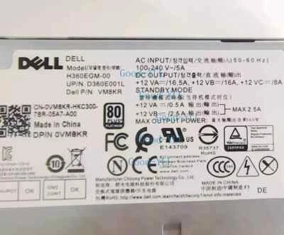 360W Power Supply L360EGM-00 H360EGM-00 for Dell 3050 7050 3660 3667 3669 3668 - Image 1 of 4