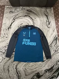 Newcastle United FC Match Worn Matt Ritchie #11 1/4 Zip Training Top Size Medium - Picture 1 of 14