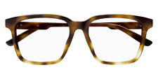 Gucci GG1293OA 003 Eyeglasses Frame Men's Havana Full Rim Square Shape 54mm