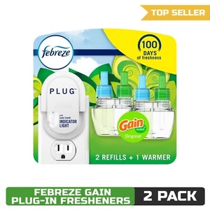 Febreze Plug In Air Fresheners, Gain Scent, Odor Fighter for Strong Odors - Picture 1 of 10