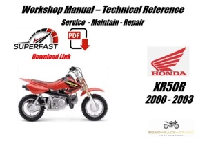 Honda XR50R XR 50 R XR50 R Manuale Officina Riparazione Servizio 2000 - 2003 - Foto 1 di 9