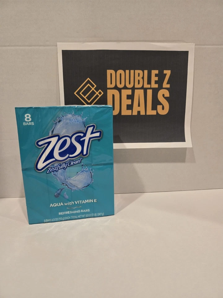 Zest Aqua Refreshing Bar Soap 4 Oz 8 Count