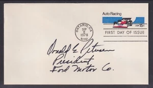 Donald Petersen (1926-2024), Ford Motor Company President & CEO, Signed Auto FDC - Picture 1 of 1