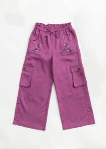 Finding Foxtail Purple Homegrown Cargos Embroidered Pants Size 8 With Pockets & - Picture 1 of 5