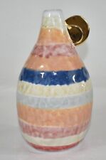 Anthropologie Pottery Vase By The Object Enthusiast Striped Speckled Retro VGUC!