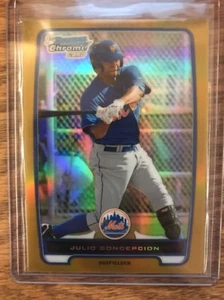 2012 Bowman Chrome Prospects Gold Refractors #BCP189 Julio Concepcion /50  - Picture 1 of 2
