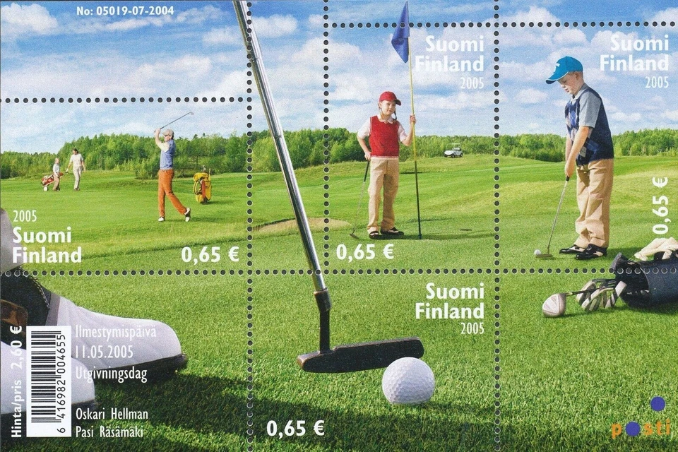 Master Game Golf  Sport Children And Adults Play Finland Mint MNH Sheet 2005 - Image 1 of 1