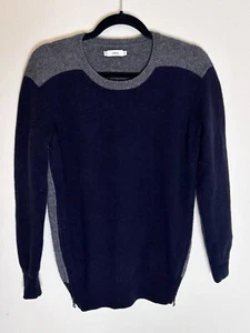 Vince Wool Cashmere Blend Two Tone Side Zip Sweater Size Medium - Picture 1 of 10