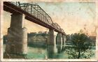 Chattanooga TN Postcard 1907 County Bridge Tennessee River Mansions Railroad 