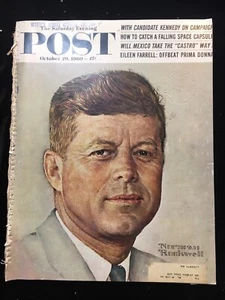 Saturday Evening Post Oct 29 1960 John F Kennedy JFK Norman Rockwell - Picture 1 of 7